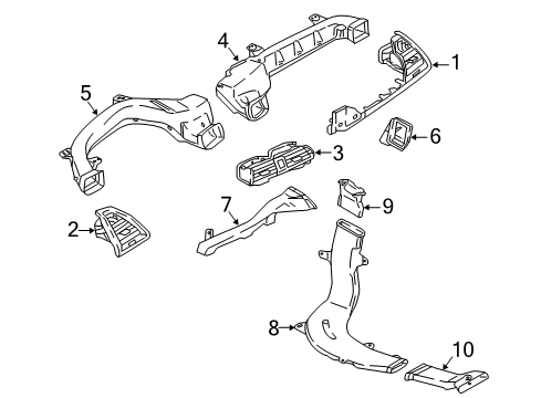 2021 BMW X3 Ducts COLD AIR DUCT LEFT Diagram for 64229363420