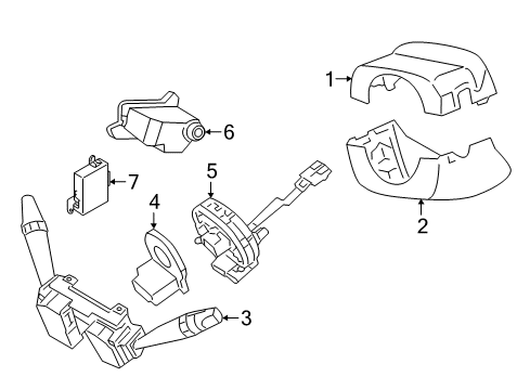 2017 Kia K900 Stability Control Sensor Assembly-YAW Rate Diagram for 956303T000