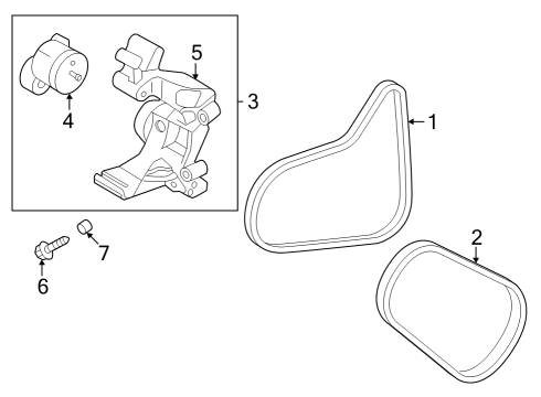 2021 Hyundai Santa Fe Belts & Pulleys TENSIONER ASSY Diagram for 252802S502