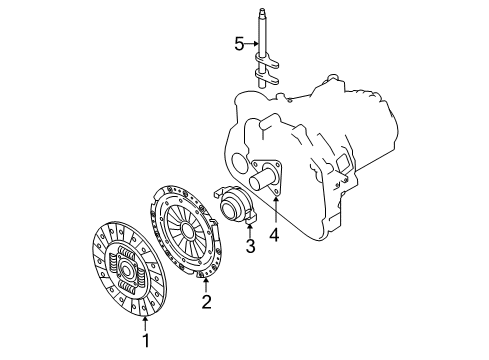 2005 Hyundai Tucson Clutch & Flywheel Disc Assembly-Clutch Diagram for 4110039260