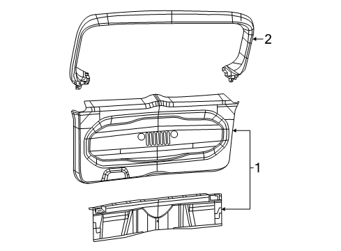 2016 Jeep Renegade Interior Trim - Lift Gate Panel-LIFTGATE Trim Lower Diagram for 5VY06LXHAA