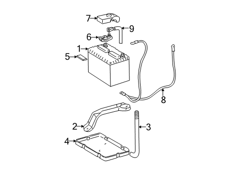 2004 Lexus ES330 Battery Wire, Engine Room, NO.2 Diagram for 8211233050