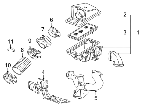 1998 Chevrolet Malibu Filters Cover-Air Cleaner Housing Diagram for 24506180