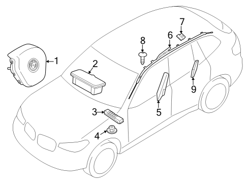 Air Bag Components ACCELERATING SENSOR Diagram for 65775A2D769