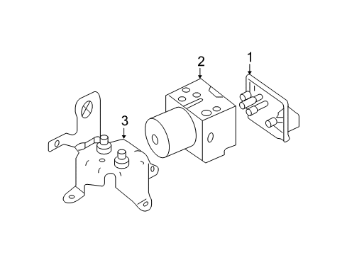 2009 Ford F-350 Super Duty ABS Components Mount Bracket Diagram for 7C3Z2C325A