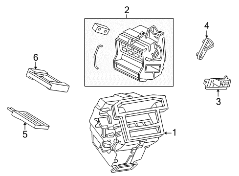 2006 Mercury Mariner Heater Core & Control Valve Seal Diagram for 92OZ18658CA
