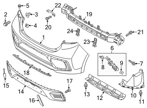 2020 Hyundai Ioniq Rear Bumper Bracket-Rear Beam Lower Mounting Diagram for 86638G2010