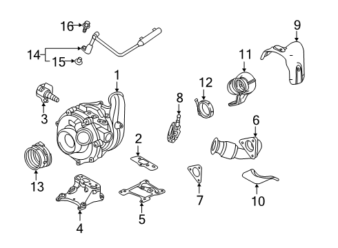 2019 Ford F-350 Super Duty Turbocharger Turbocharger Diagram for HC4Z6K682C