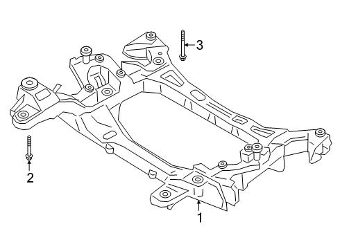 2022 Genesis G70 Suspension Mounting - Front Bolt Diagram for 62498J5000