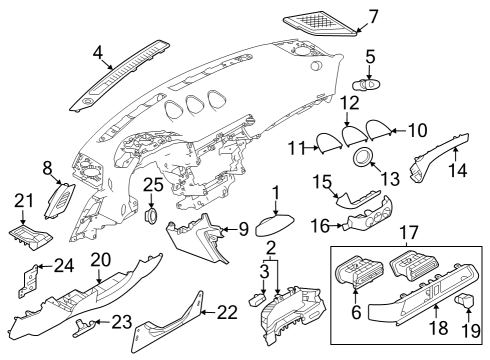 Cluster & Switches, Instrument Panel Handle Assy-Hood Lock Control Diagram for 656225NA0A