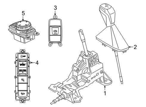 2018 BMW X2 Parking Brake Operating Unit, Centre Console Diagram for 61319374831