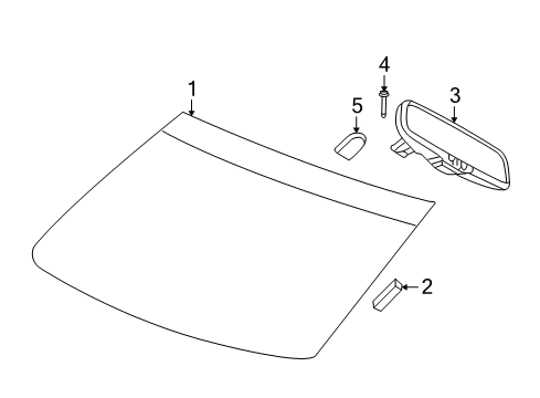 2008 Dodge Grand Caravan Windshield Glass Windshield-Shipping Assembly - 30 Lite Diagram for 68030373AA