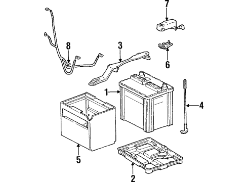 1996 Toyota Supra Battery Positive Cable Diagram for 8212214522
