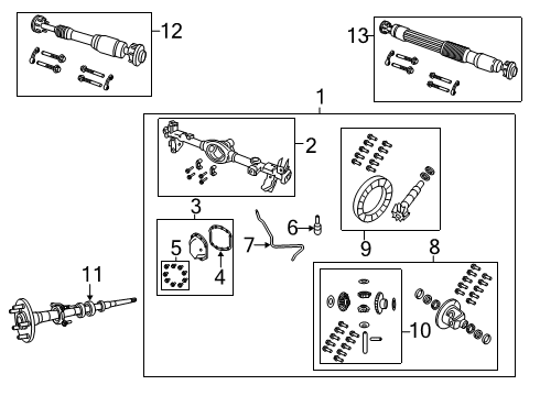 2022 Jeep Wrangler Axle Housing - Rear Shaft-Drive Diagram for 68272536AE