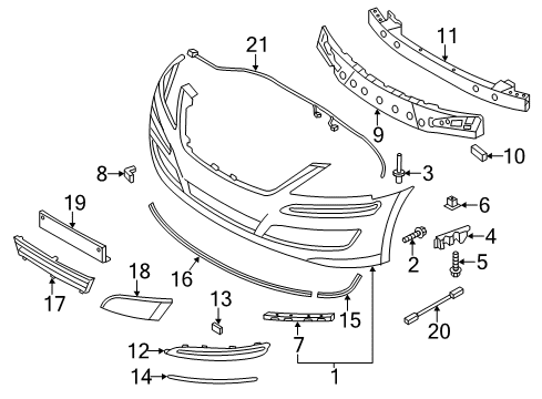 2013 Hyundai Equus Parking Aid Moulding-Front Bumper Lower, RH Diagram for 865763N000