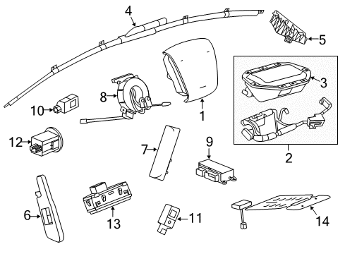 2011 Saab 9-5 Air Bag Components Diagnostic Unit Diagram for 22922717