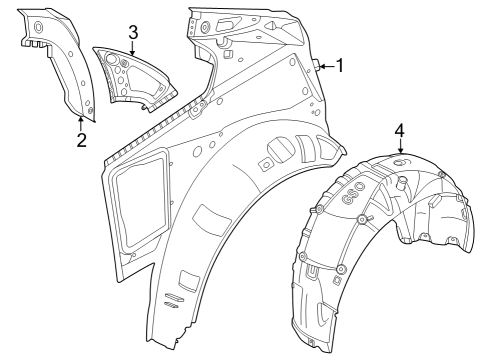 2022 BMW M240i xDrive Inner Structure - Quarter Panel COVER, WHEEL HOUSING, REAR R Diagram for 51718493746