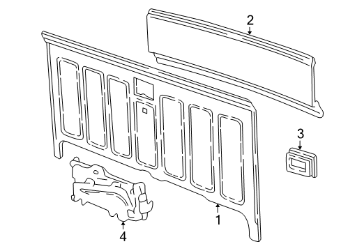 1995 Chevrolet S10 Back Panel Diagram 2 - Thumbnail