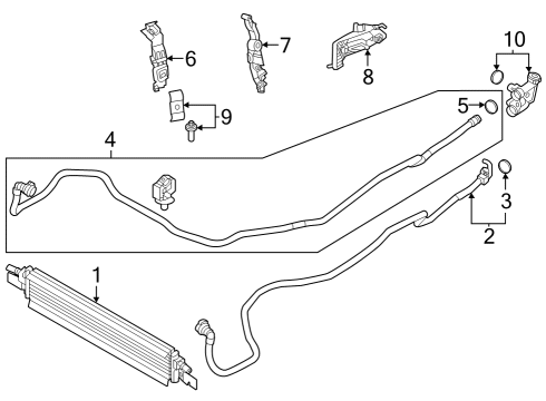 Trans Oil Cooler TRANSMISSION OIL COOLER LINE Diagram for 17228654907