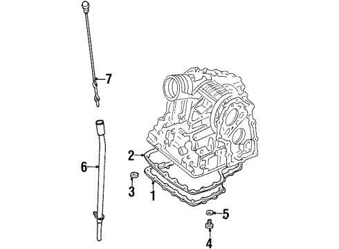 1999 Nissan Sentra Automatic Transmission Gauge Assy-Oil Level Diagram for 310864B000