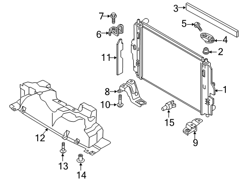 2020 Fiat 124 Spider Radiator & Components Radiator-Engine Cooling Diagram for 68332517AA