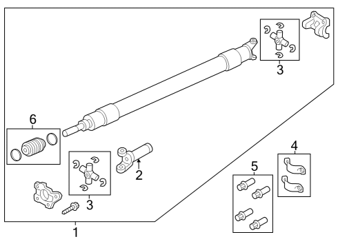 Drive Shaft - Rear Boot Diagram for HC3Z4421C