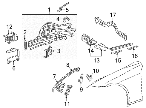 Structural Components & Rails Upper Rail Diagram for 5730311010