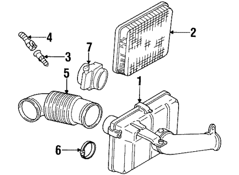 1992 Pontiac Bonneville Powertrain Control Cleaner Asm- Air Diagram for 25147224
