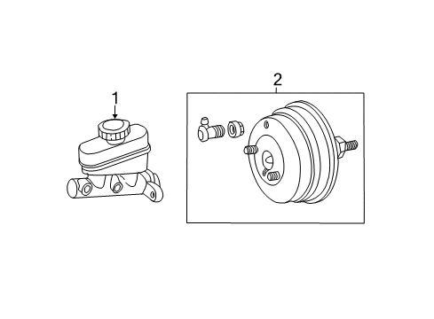 2008 Ford Ranger Hydraulic System Booster Assembly Diagram for 7L5Z2005AA