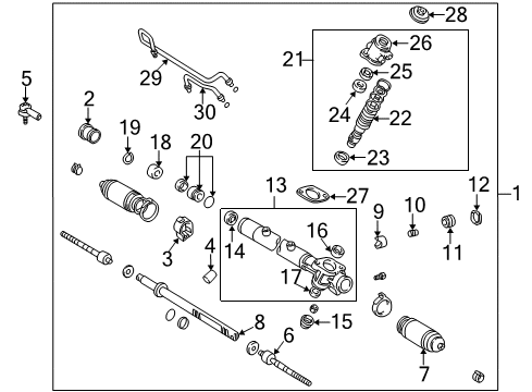 1997 Lexus ES300 Steering Column & Wheel, Steering Gear & Linkage Valve Assy, Power Steering Control Diagram for 4421033140