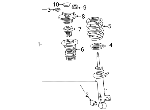 Struts & Components - Rear SPRING, COIL, RR Diagram for 4823150410