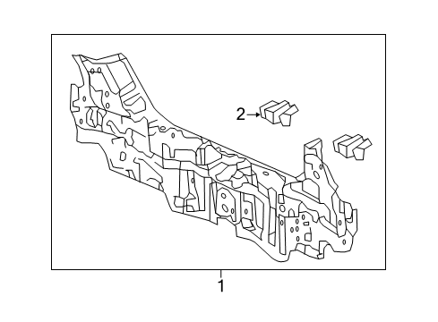 2020 Honda Fit Rear Body Bracket, RR. Bumper (Upper) Diagram for 66119T5RA00ZZ