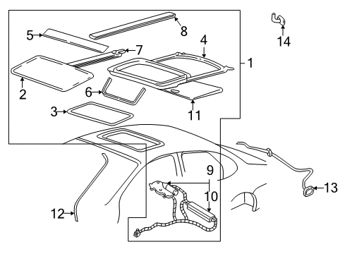 2000 Mercury Sable Sunroof Relay Diagram for YF1Z14N089AA