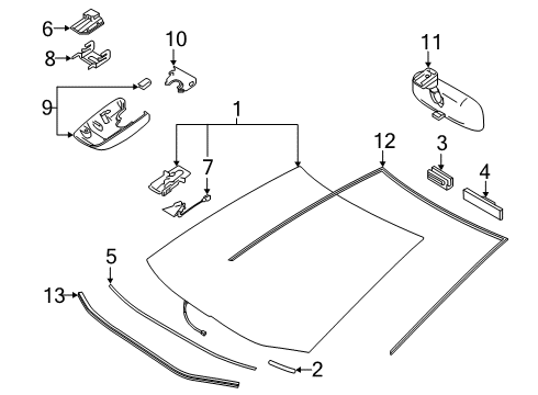 2021 Toyota Corolla Lane Departure Warning Front Camera Diagram for 8646C12010