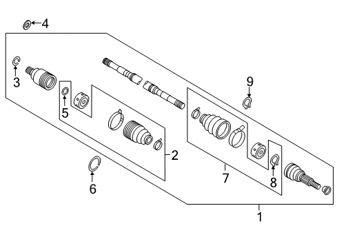 2018 Nissan Titan XD Carrier & Front Axles Ring-Snap Diagram for 397357S010