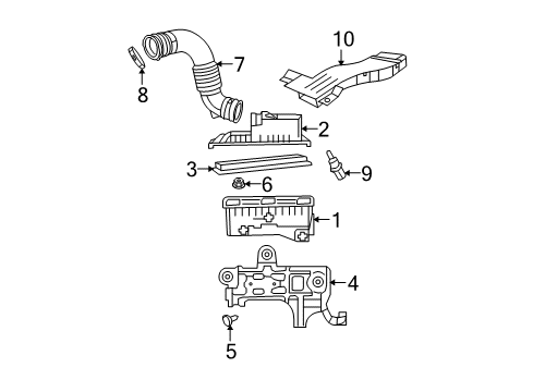 2009 Dodge Caliber Powertrain Control Body-Air Cleaner Diagram for 5183089AA