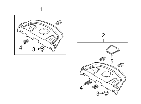 2015 Hyundai Genesis Coupe Interior Trim - Rear Body Trim Assembly-Package Tray Diagram for 856102M1019P