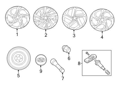 Wheels, Covers & Trim WHEEL ASSY-TEMPORARY Diagram for 52919P2100