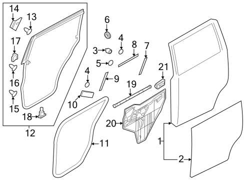 2021 Nissan Armada Door & Components Plug Diagram for 80854Q0100