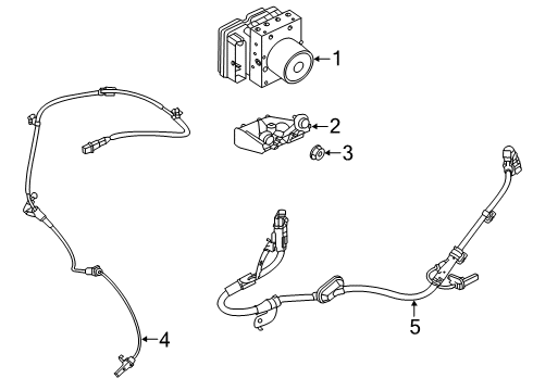 2020 Hyundai Palisade ABS Components Bracket-Hydraulic Module Diagram for 58920S1100
