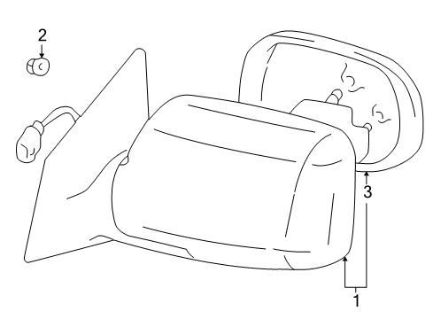 2003 Toyota Echo Outside Mirrors Glass Diagram for 879311A840