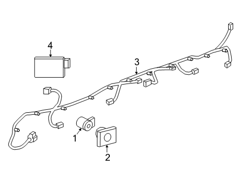 2018 Chevrolet Bolt EV Electrical Components - Rear Bumper Harness Diagram for 42724814