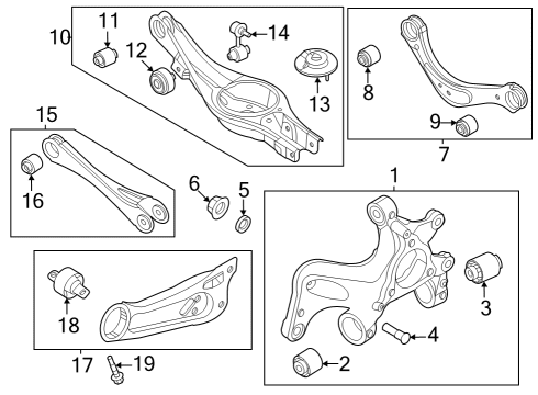 Rear Suspension Bolt-FLANGE Diagram for 551171G000