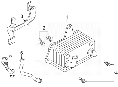 2021 Ford Ranger Oil Cooler Oil Cooler Diagram for KB3Z7A095B