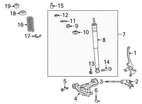 2007 Chrysler Crossfire Front Suspension Components, Lower Control Arm, Upper Control Arm, Stabilizer Bar *STRUT-Suspension Diagram for 68029784AA