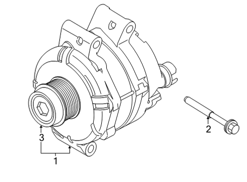 2021 Ford F-150 Alternator ALTERNATOR ASY Diagram for ML3Z10346E