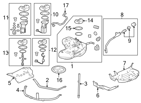 Fuel System Components CAPLESS UNIT, FUEL Diagram for 17060TGVA01