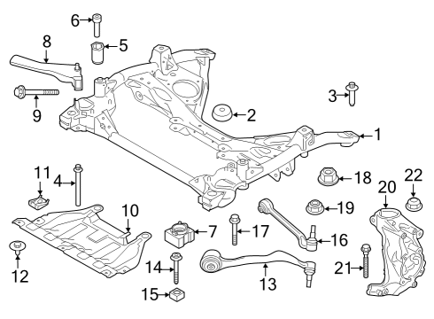 Front Suspension, Lower Control Arm, Ride Control, Stabilizer Bar, Suspension Components Additional Damper, Front Diagram for 31336858241