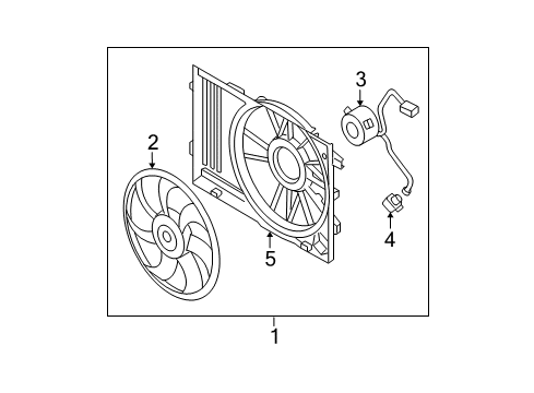 2006 Kia Sportage Cooling System, Radiator, Water Pump, Cooling Fan SHROUD-Radiator Diagram for 253502E500