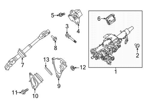 Steering Column & Wheel, Steering Gear & Linkage COLUMN ASSY, STEERIN Diagram for 4525046060